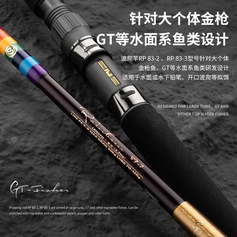 GT-Fisher RP Rainbow 8ɳ дюйма медленная отсадка 20 кг тяга удочка для тунца большой игры