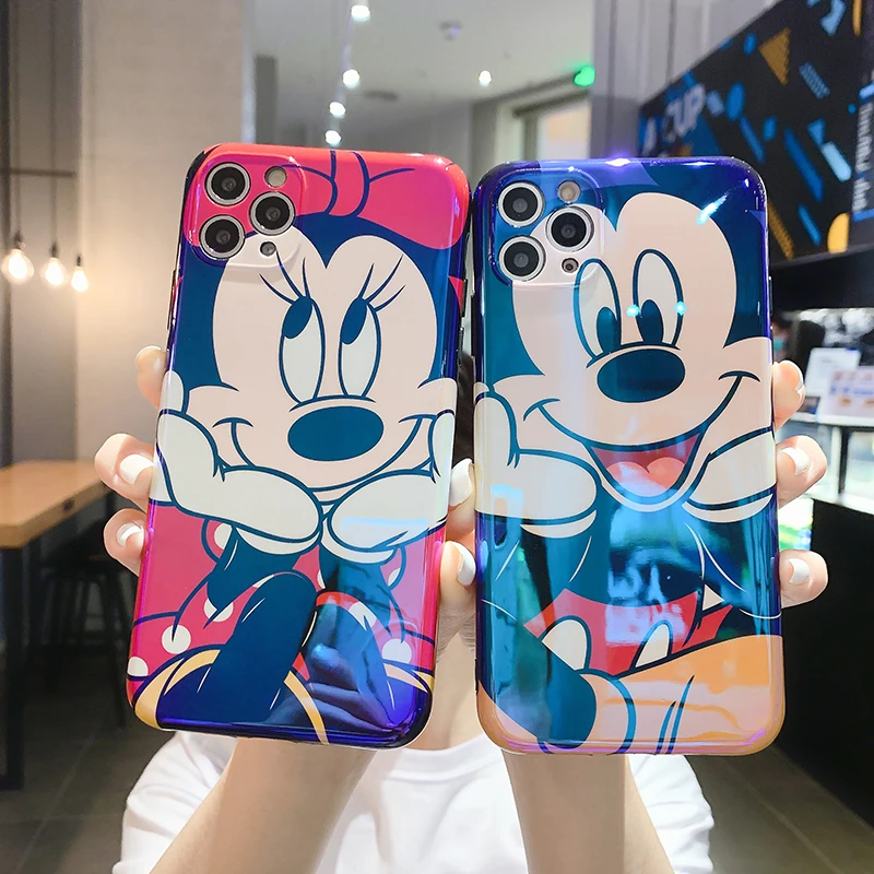 

Disney Cartoon Mickey Minnie Mouse Holder Foldable Phone Case for iPhone 11 12 13 mini pro XS MAX 8 7 6 6S Plus X 5S SE 2020 XR
