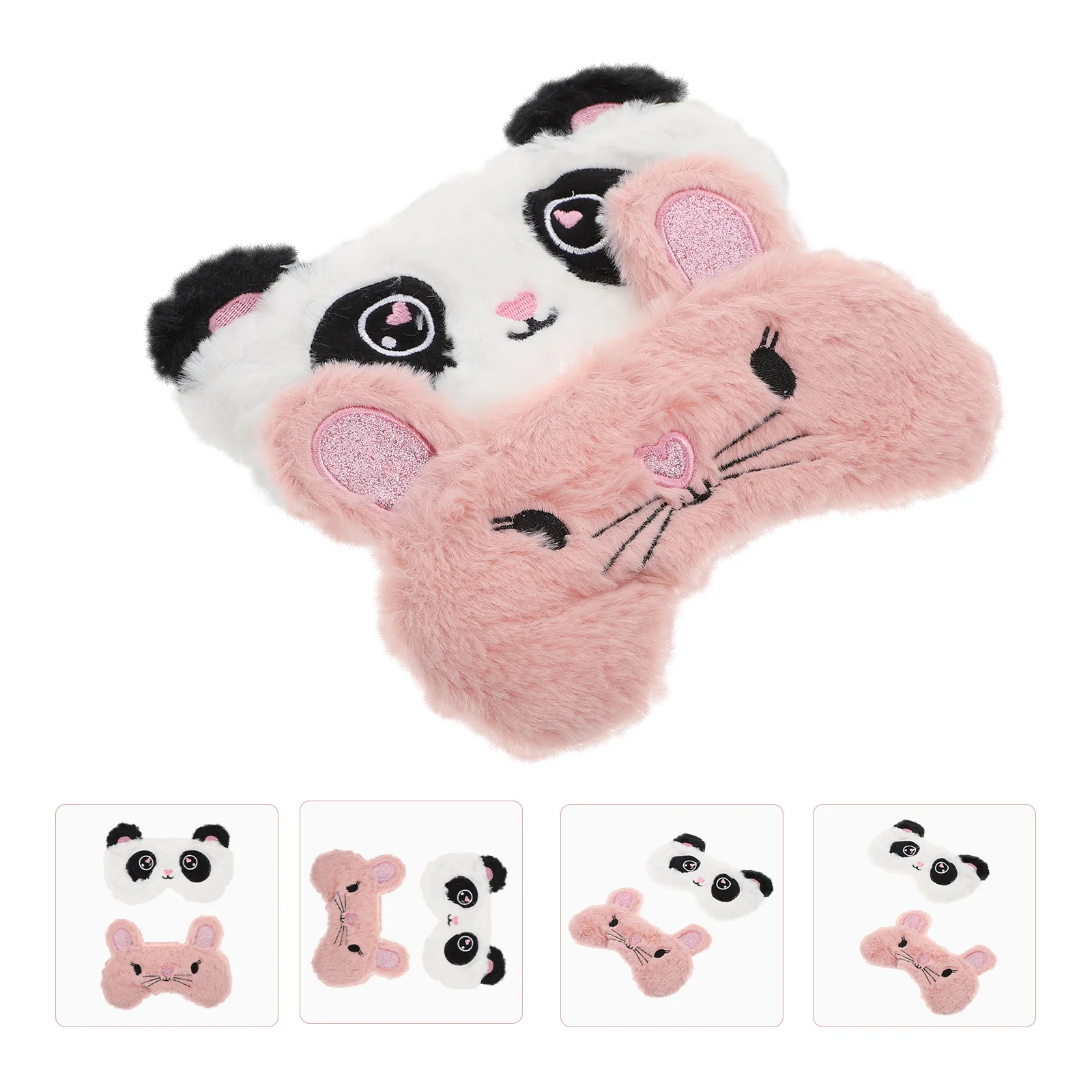 

Eyesleepingcover Plush Blindfold Patch Cutecotton Blinder Travel Cartoon Sleepoveroffice Trouble Blinders Kids Fur Satin