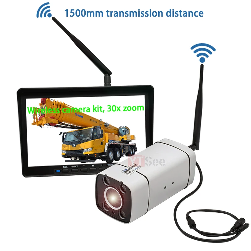 Фото AHD HD 1080P 30x оптический объектив с автофокусом, автомобильная камера, комплект беспроводной передачи, 2,4 ГГц, система безопасности на расстоянии 1,5 км №1