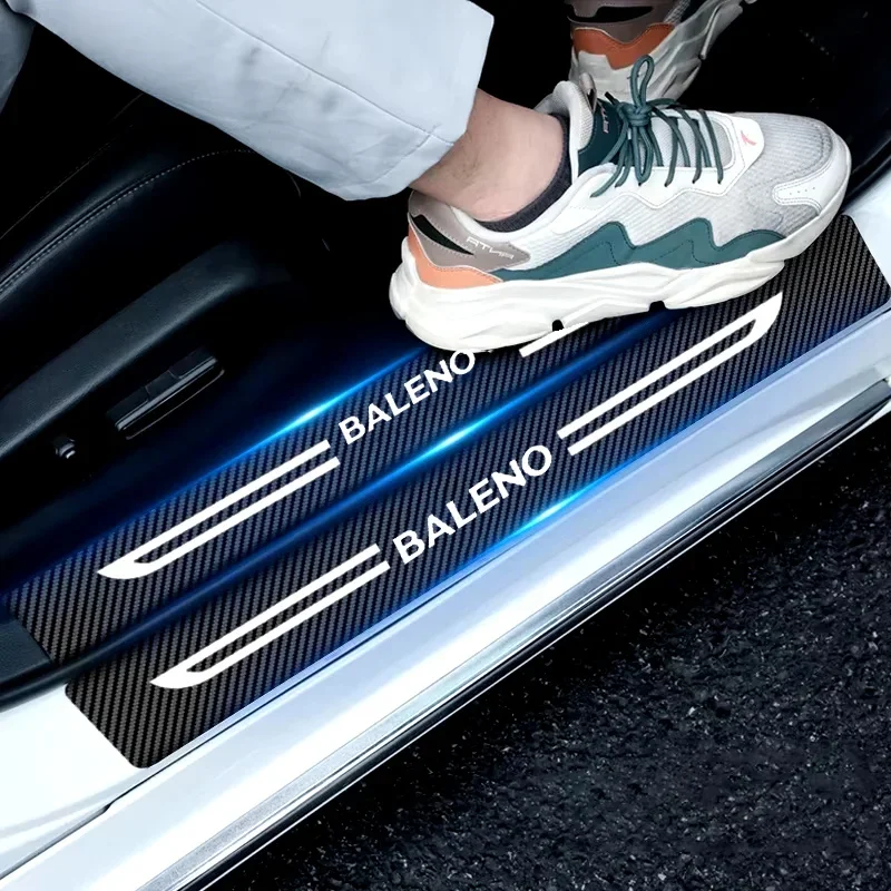 Наклейка на порог автомобиля для Suzuki BALENO с логотипом наклейка багажника