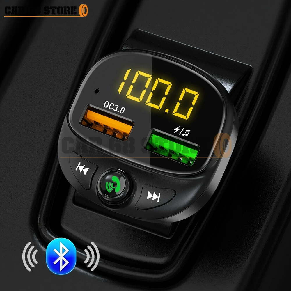 Автомобильный комплект BT 5 0 беспроводной FM-передатчик с ЖК-дисплеем и mp3-плеером