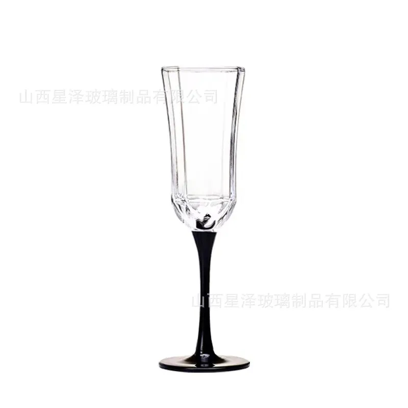 Стакан для французского черного шампанского старинный Высокий Черный лебедь