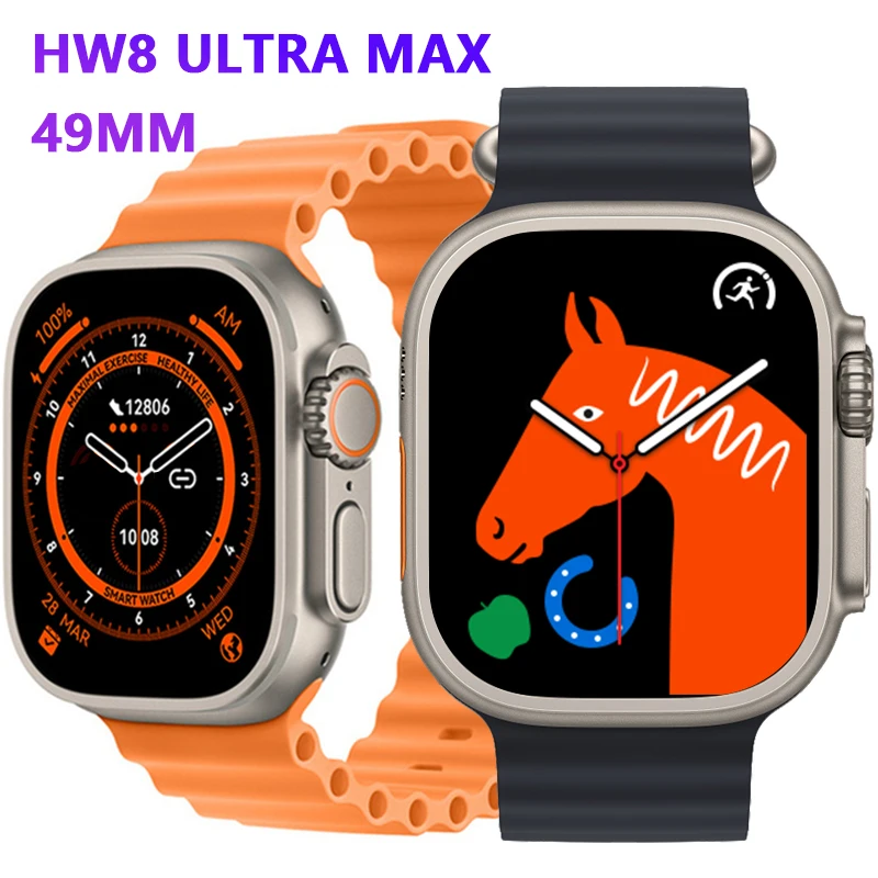 

HW8 Ultra Max IWO Watch Ultra 49mm Smartwatch Men Women Fitness Bluetooth Call SOS Heart Rate Blood Sugar Message PK dt8 S8