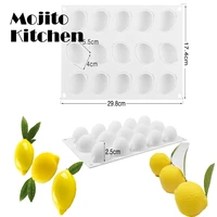eco friendly 15 lemon shaped silicone resin mousse cake mold jelly pudding molds chocolate mould ice mold kitchen accessories