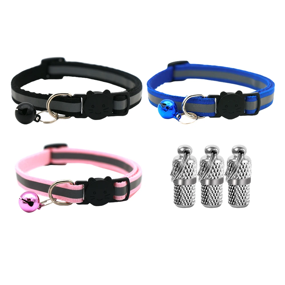 

3 шт./упаковка, светоотражающий Регулируемый ошейник для кошек и собак