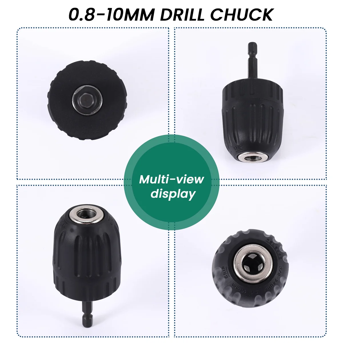 Безключевое сверло Φ 3/8 дюймов 24UNF + адаптер SDS с шестигранным хвостовиком 1/4-10 мм