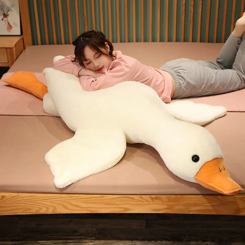 50-190cm Big White Goose Plush Toy Soft Stuffed Animal Huge 