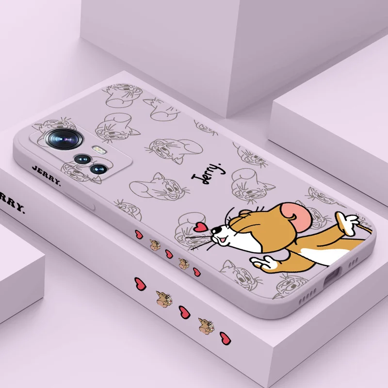 

Merry Cat Mouse Phone Case For Xiaomi Mi 13 12 12X 12T 12S 11 11T Ultra 10 10T 9 9T 9SE 8 Pro Lite Liquid Silicone Cover
