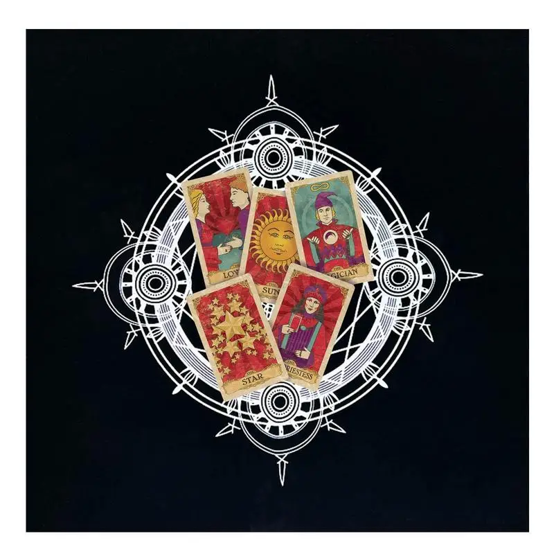 

Tarot Tablecloth Mysterious Pattern Altar Cloth Alter Cloth Tarot For Spread Tarot Reading Cloth Home Decor