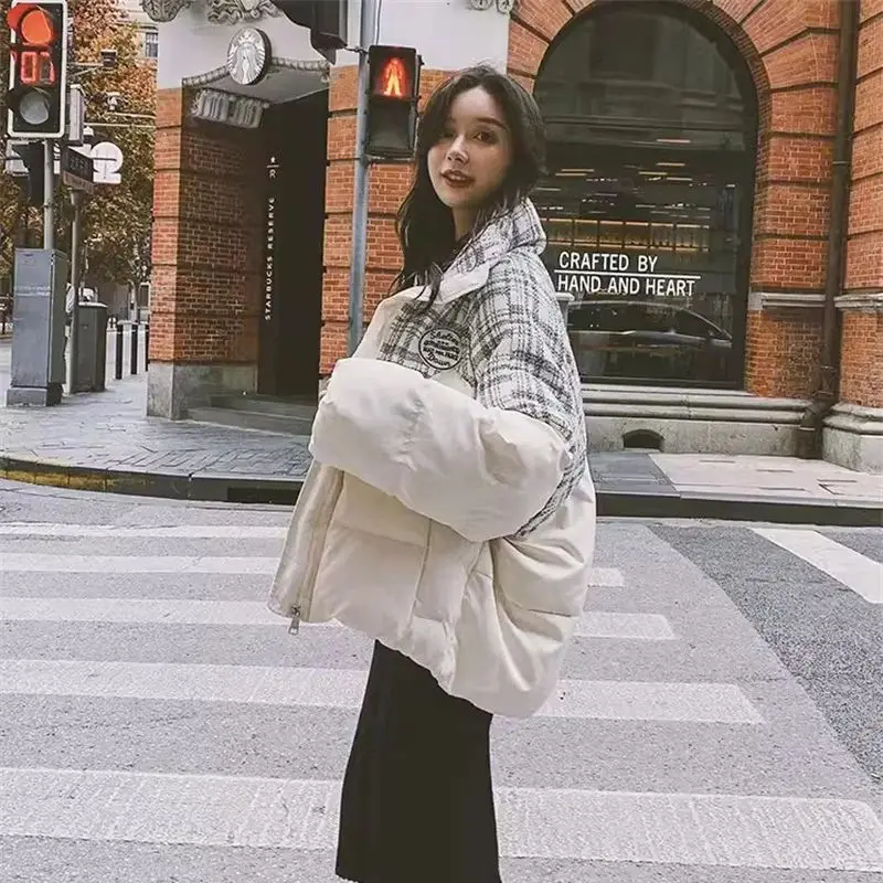 Женская хлопковая куртка со сращением новая зимняя 2024 дизайнерская свободная