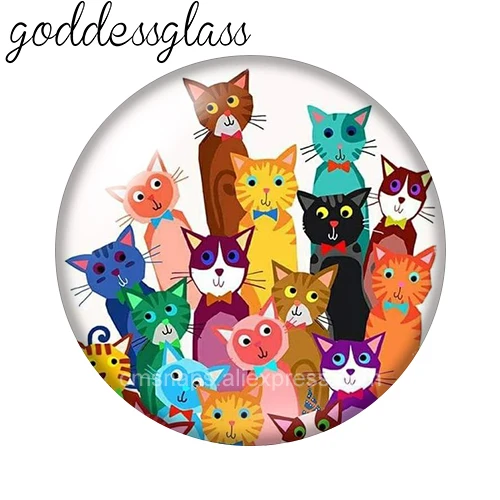 10 шт. круглые стеклянные кабошоны с плоской задней поверхностью 12/18/20/25 мм