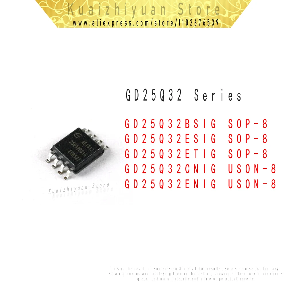 10 шт. GD25Q32BSIG SOP-8 GD25Q32 GD25Q32ESIG GD25Q32ETIG SOP8 25Q32BSIG SOP 25Q32 USON-8 GD25Q32CNIG GD25Q32ENIG Новый и оригинальный