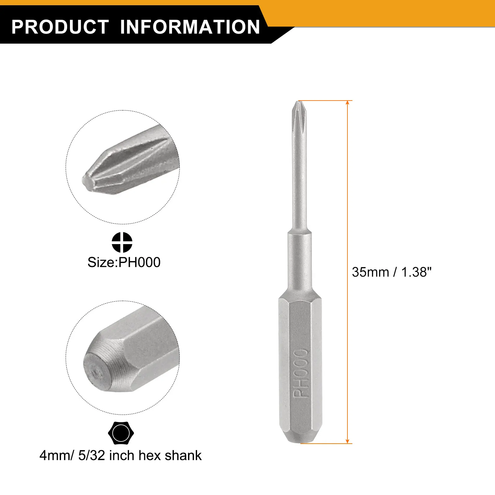 

UXCELL Стальные шлицевые биты отверток S2 3/5 шт.
