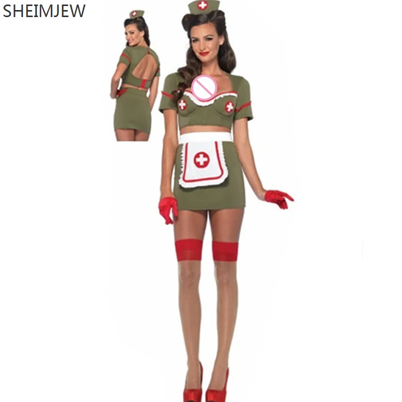 Хэллоуин Маскарад Вечеринка Battlefield Доктор Медсестра Косплей Костюм Сексуальная