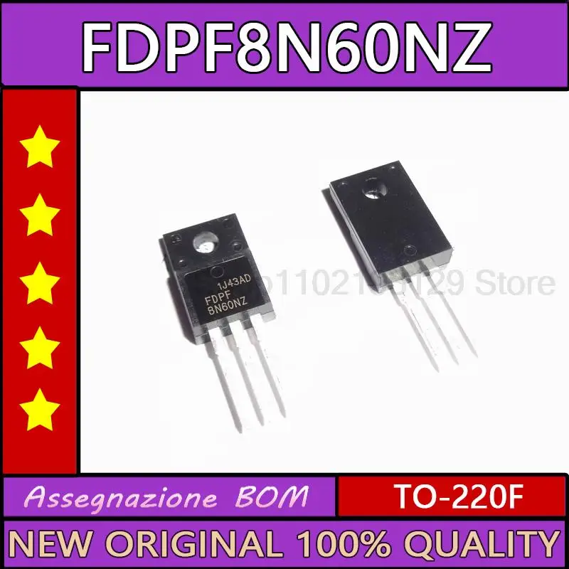 

10 шт./лот Fdpf8n60nz новый импортный полевой транзистор 8n60nz