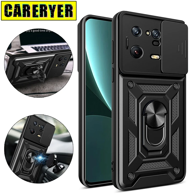 

For Xiaomi Mi 13 12 12T 11T Pro 11 Lite Shockproof Slide Camera Lens Case For Mi 13Pro 12X 5G 11X 11i 10 Power Solid Color Cover