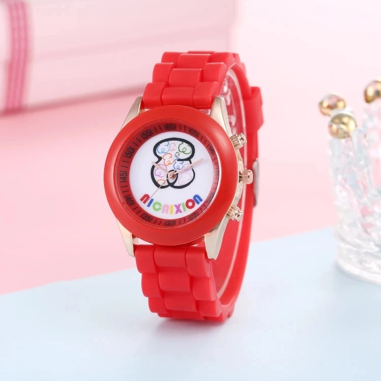 Brand Bear Wrist Watches Black Alloy Dial Silicone Gel Candy Colors Quartz Women Sport Watches Ladies Casual Watch Reloj Mujer