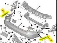 

Store code: 741672 rear bumper connection tire C5