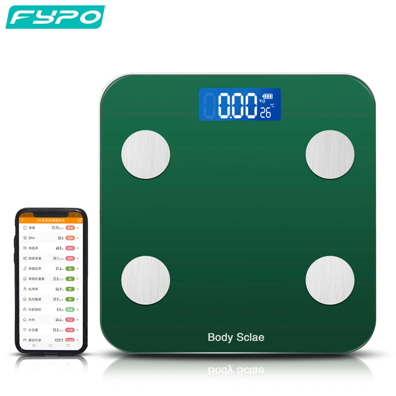

Bluetooth Body Fat Scale BMI Composition Analyzer With Smartphone App Body Fat Digital Scale Balance Floor Bathroom Scales