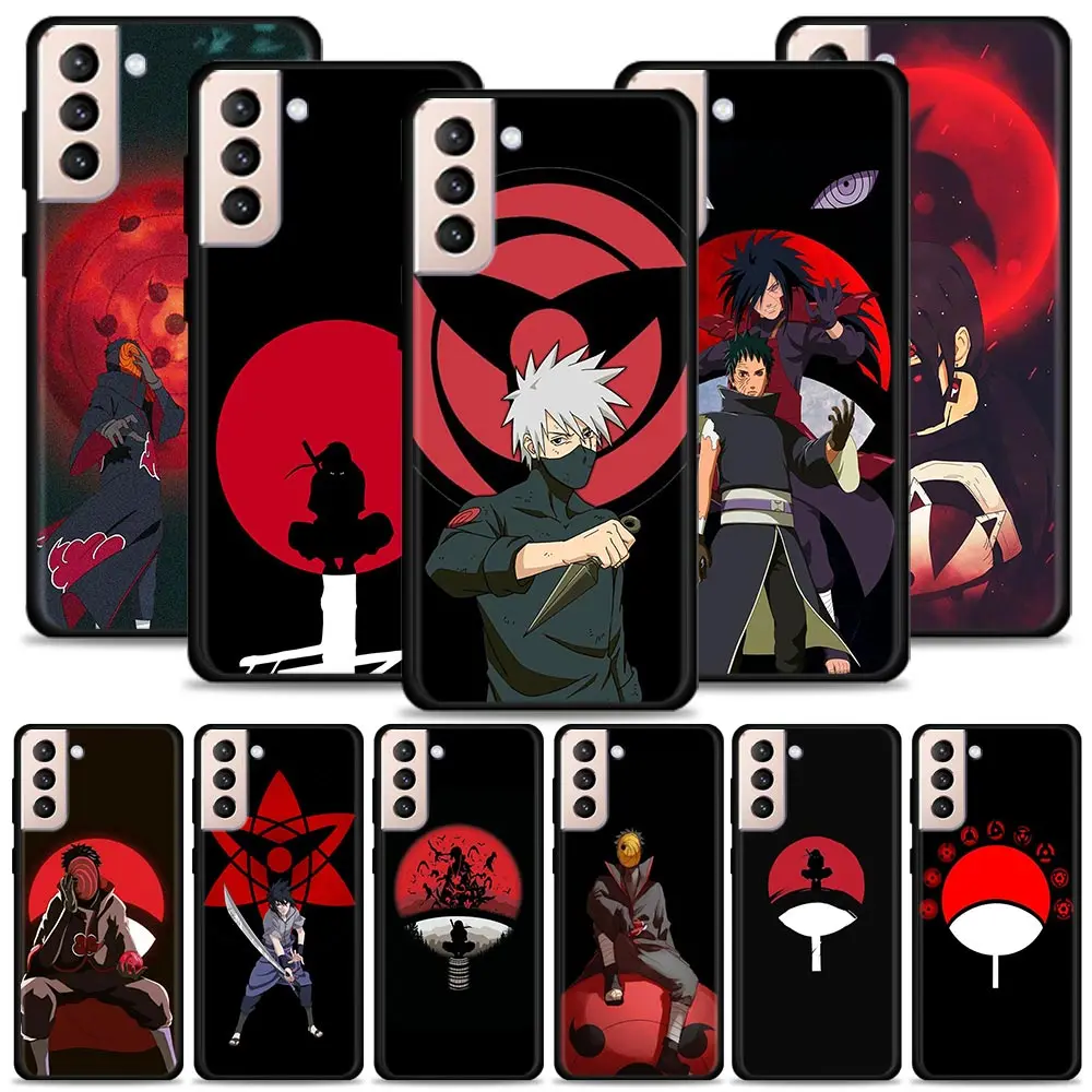 

Case For Samsung Galaxy S22 S21 S20 Ultra FE S22 S21 S20 S10 S9 S8 Plus Note 20Ultra 10 Plus Anime Naruto Uchiha Sharingan