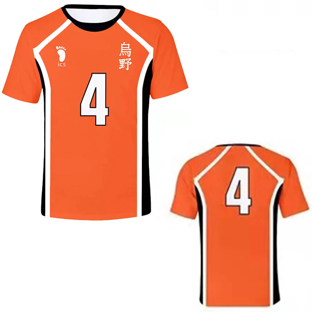 Camiseta de Haikyuu para hombres y mujeres, ropa de entrenamiento de uniforme de equipo de voleibol, camiseta para adultos y niños, camiseta informal de manga corta de verano