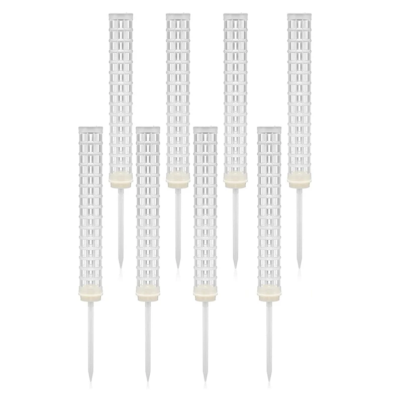 

8 Pieces Moss Pole Coir Moss Pole Stick Stackable Plant Stakes Monstera Plant Support Plastic