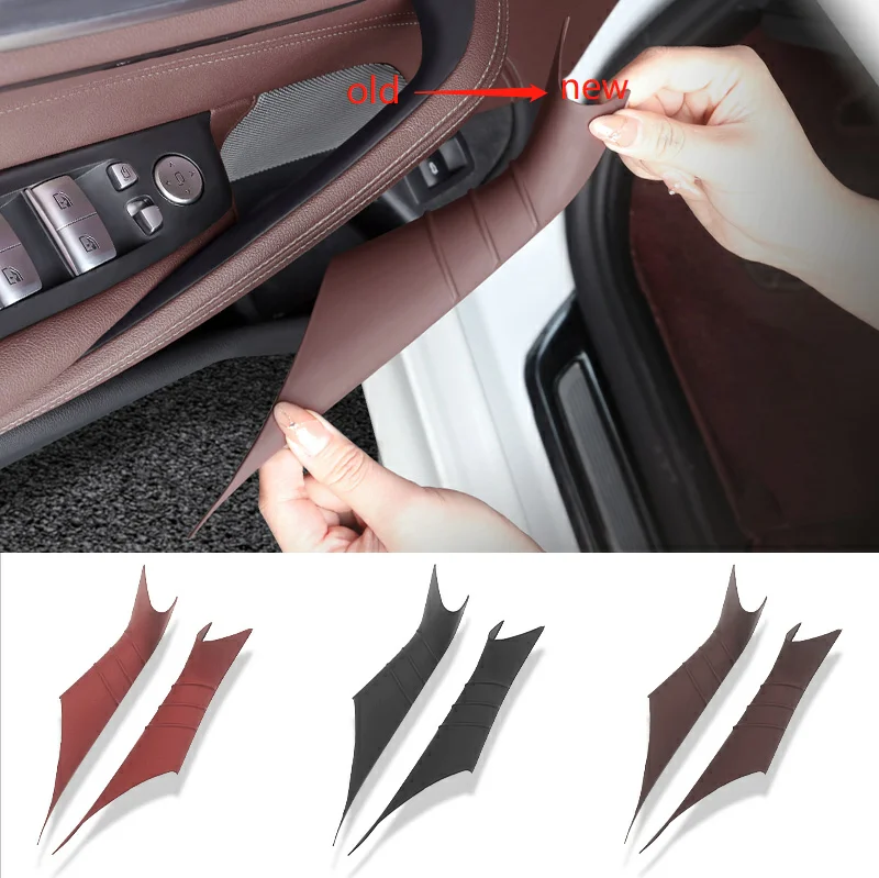 

Car Inner Door Panel Handle Pull Trim Cover Auto Front Rear Door Armrest Protective Accessory For For BMW 5 Series G30 G38 18-23
