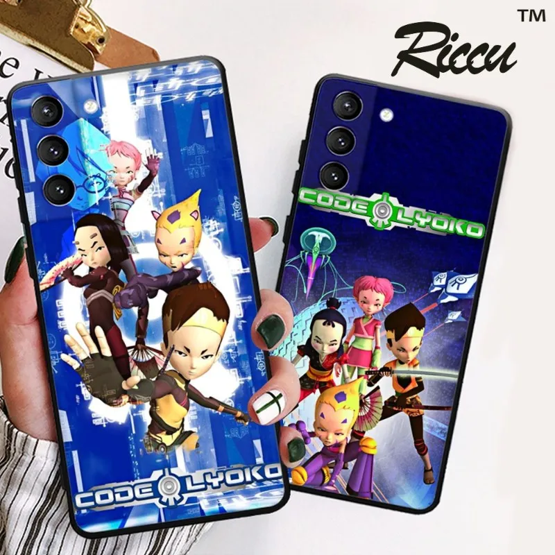 Чехол для телефона Lyoko с мультяшным кодом для Samsung Galaxy S22 23 21 S20 FE Ultra S10 S9 Plus S10e Note 20Ultra 10Plus