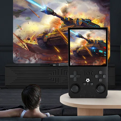 R36MAX 15000+ игр Портативный игровой плеер Ретро игровая консоль 64G 128G Мини ретро игровой плеер 4000 мАч Большая батарея