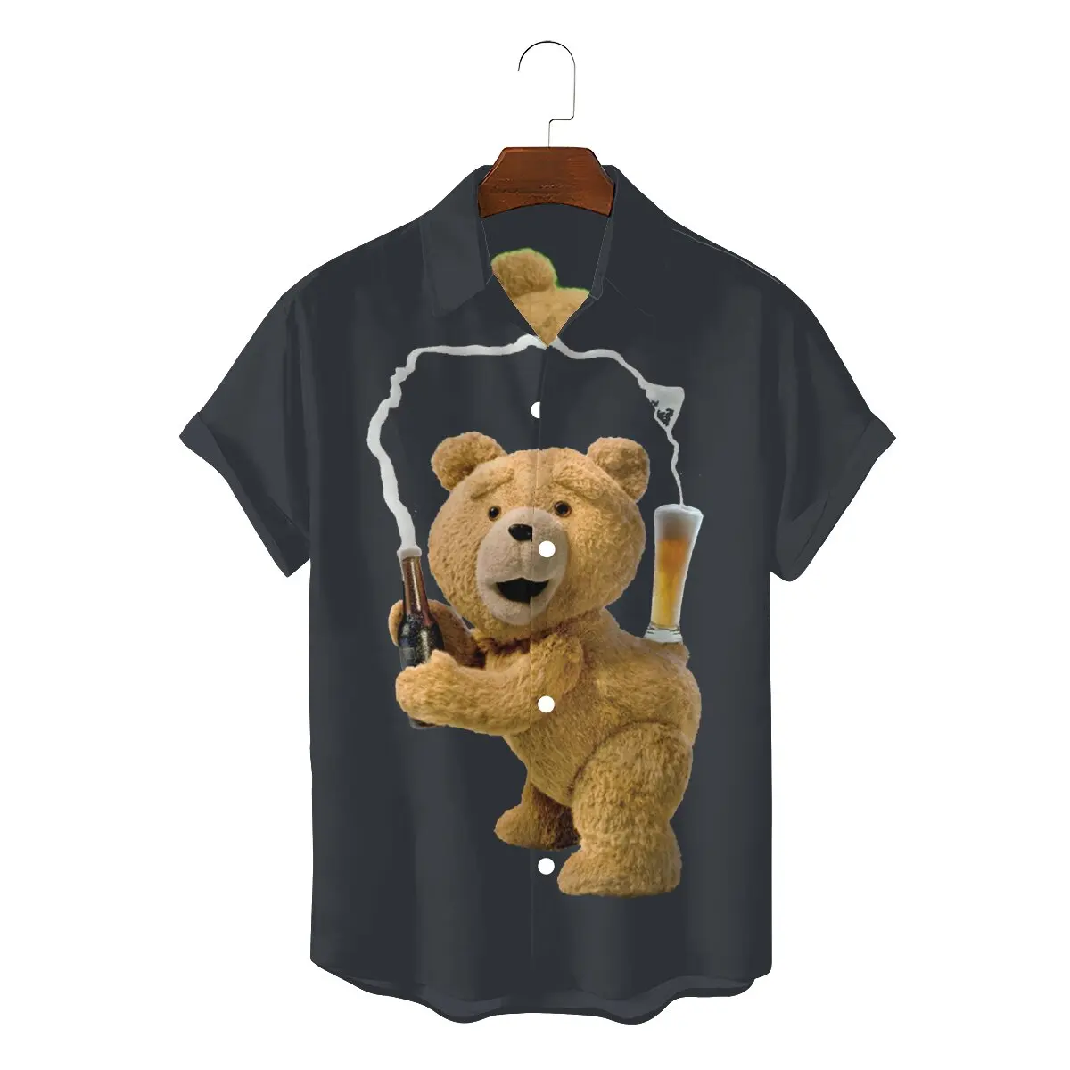 

Teddy Bear Men's Shirts Ted Beer Distinctive 3D Shirt Harajuku Streetwear New Trend