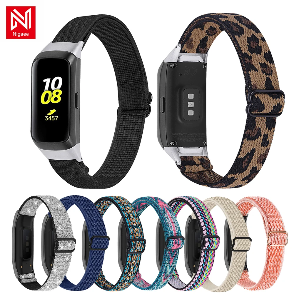 Elastic Bracelet Strap For Samsung Galaxy Fit 2 Nylon Bracelet Replacemen Fabric Wrist Watch Band For Samsung Fit 2 Sports Loop