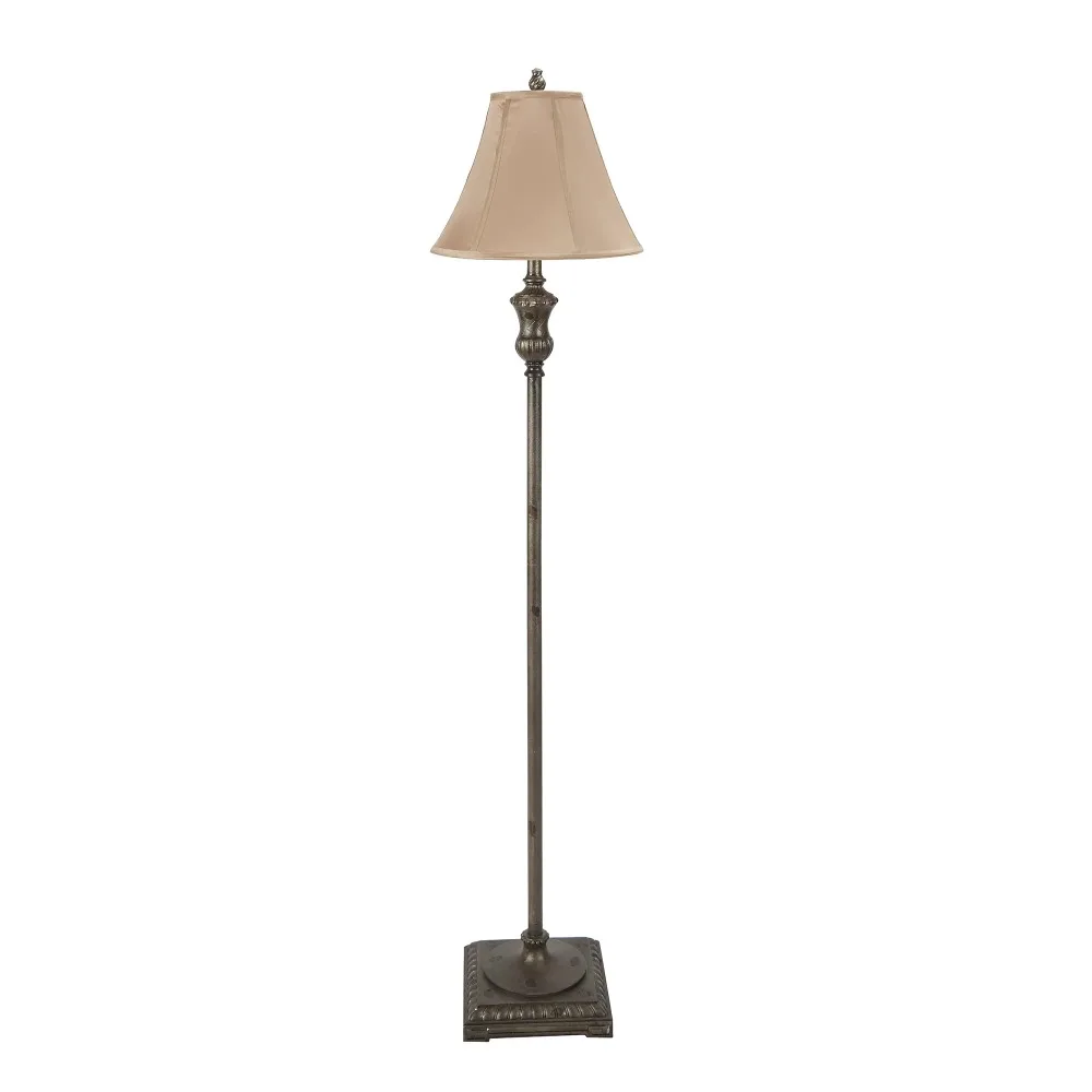 

61" Décor Therapy Brand Traditional Floor Lamp, Multiple Finish Colors