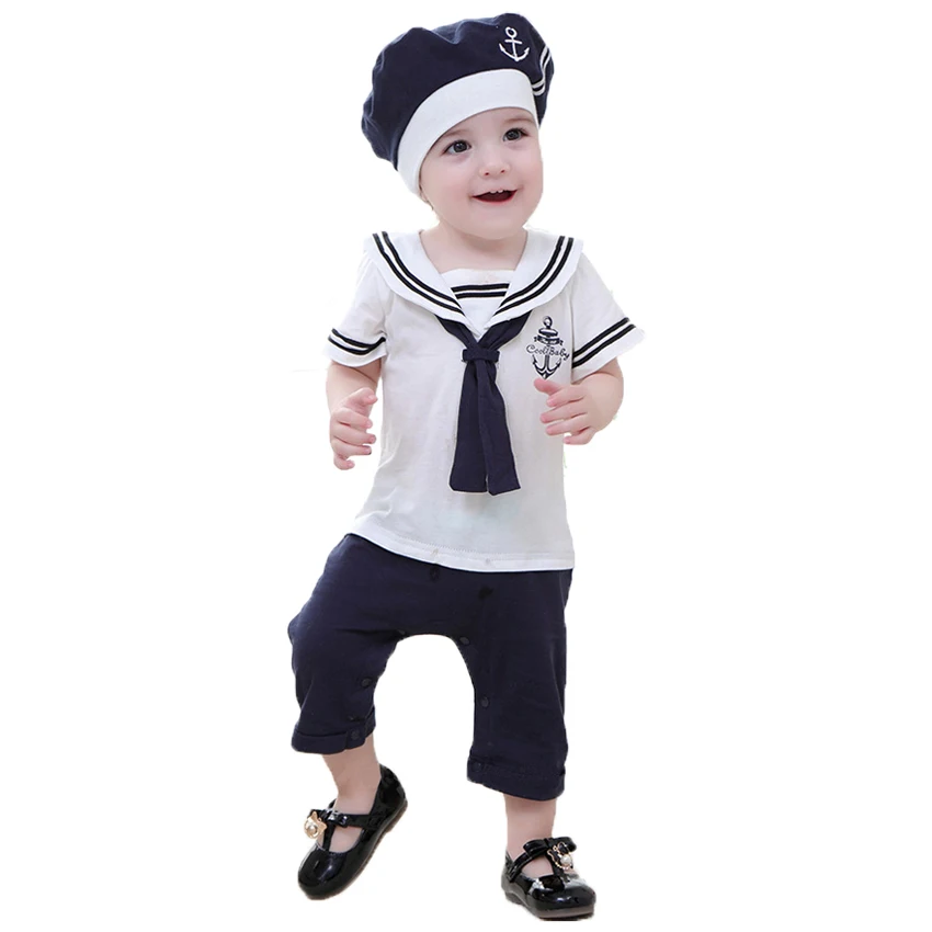 

Umorden Navy Sailor Costume Rompers for Baby Boys Toddler Infant Short Summer Halloween Birthday Party Cosplay Fancy Dress
