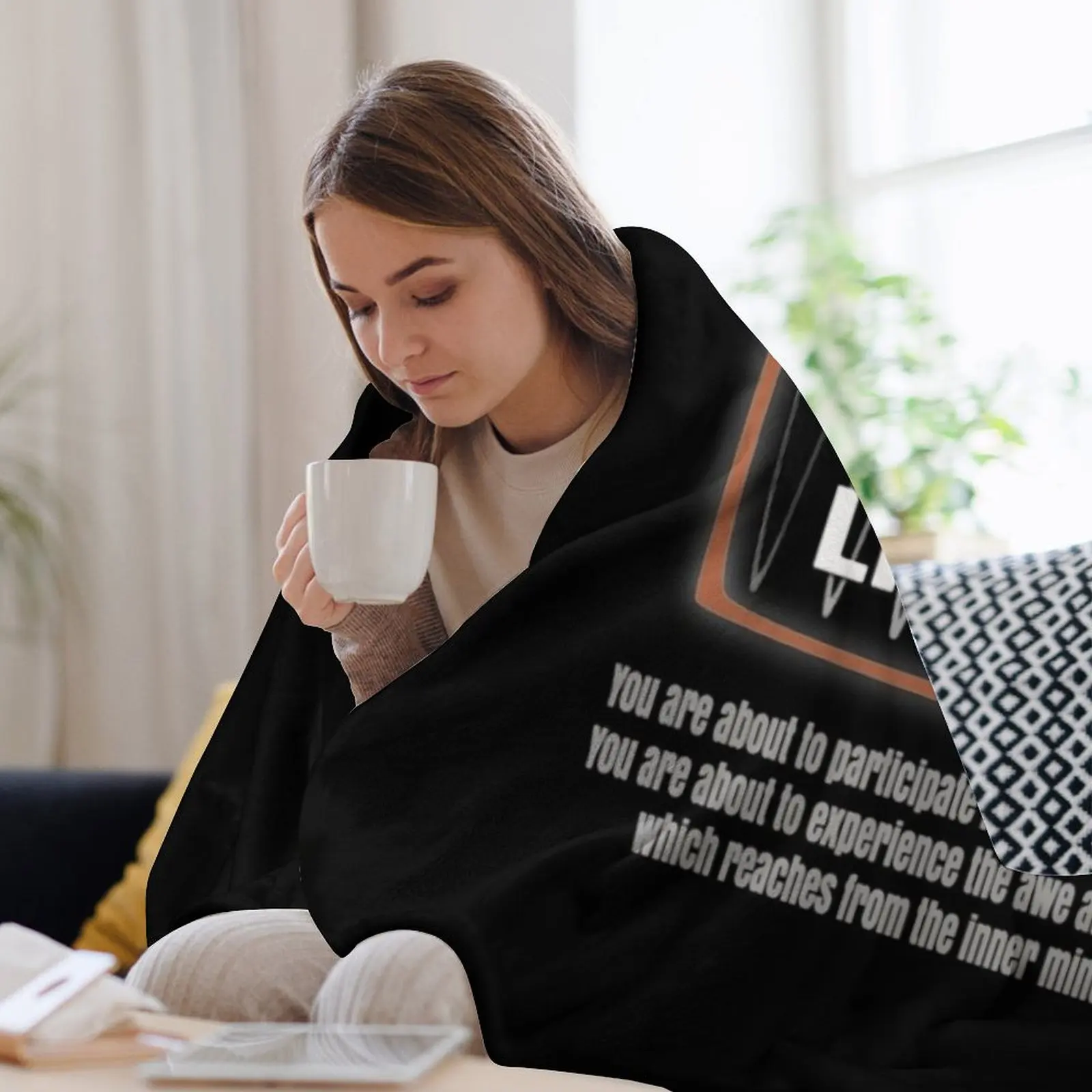 Футболка Outer Limits Телешоу The - Retro Seventies_by Humanitees_ Плед Одеяла Retros Ковдри для дивана