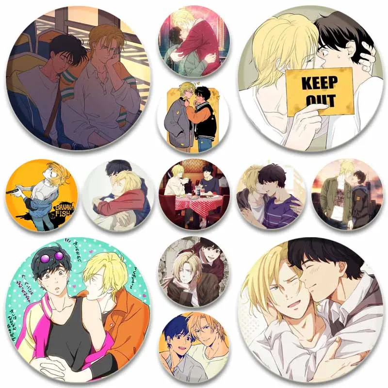 BL аниме Банановая рыба Броши ручной работы жестяные булавки Aslan Jade Callenreese/Ash Lynx