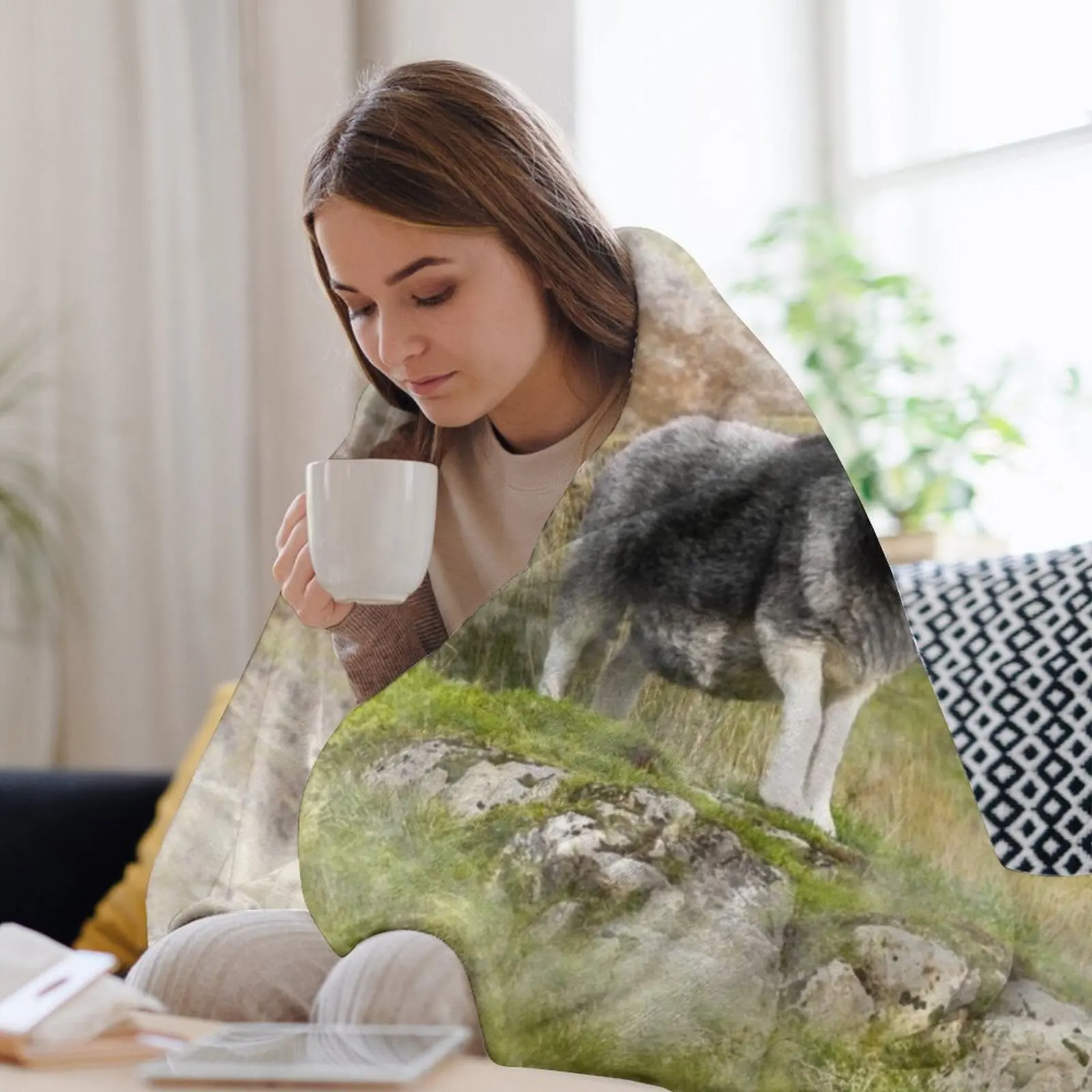 Herdwick овечье пейзажное акварельное одеяло для фотографий плюшевое роскошное