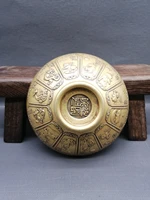 zodiac brass decorative plate home craft supplies antique collection fine workmanship