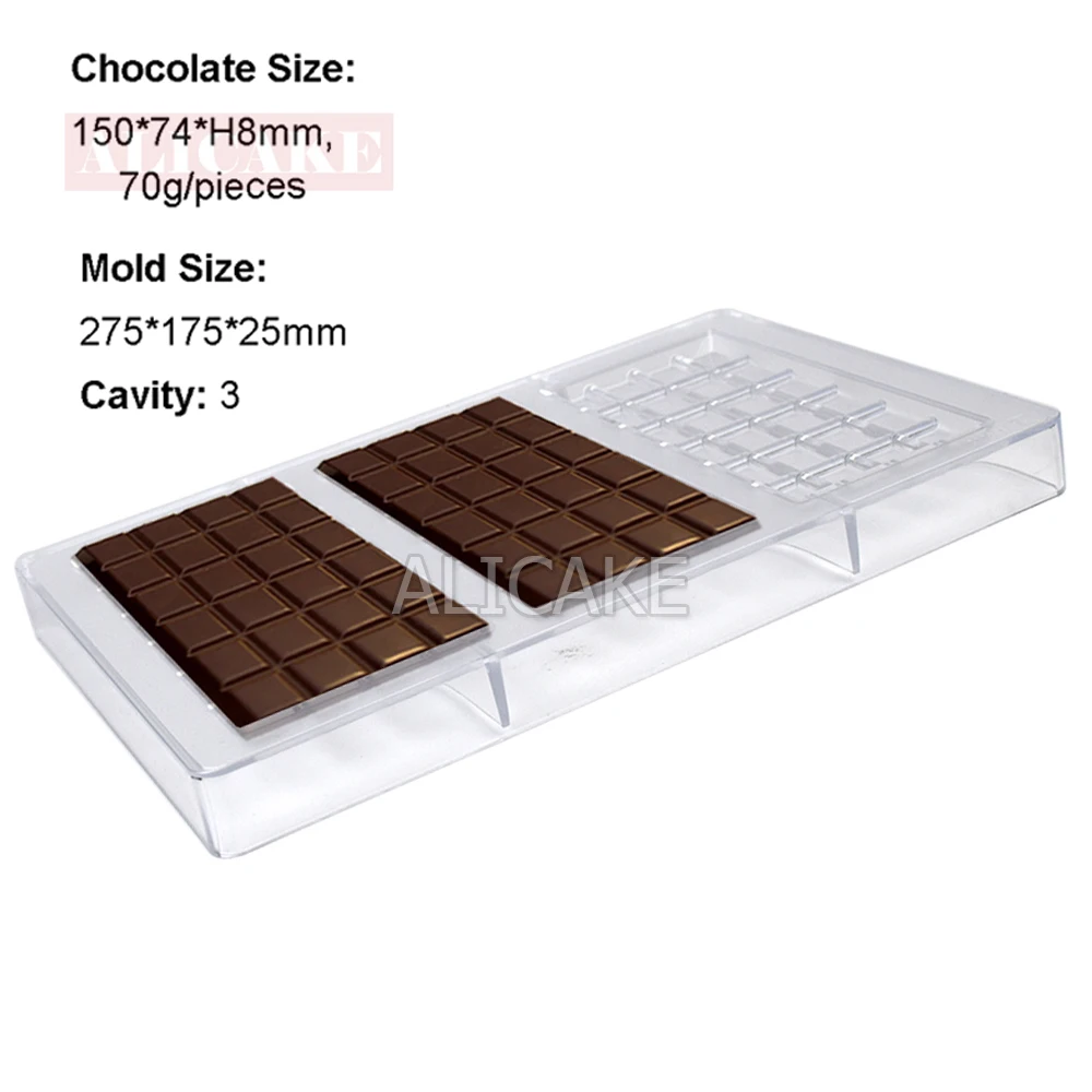 

Форма для шоколада ALICAKE 3D пластик 3 полости