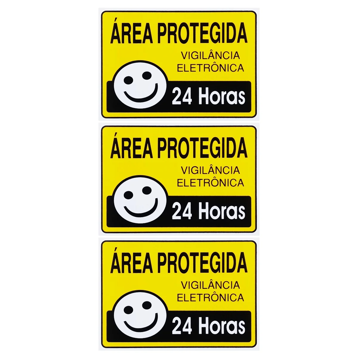 

Combo 3 Signage Plates Protected Area Electronic Surveillance 24 Hours 20X15 Pacific - PS08 F5e