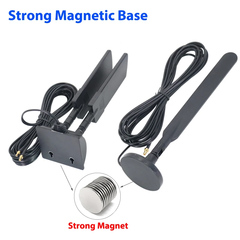 Ceny 42dbi Routera 5G Antena Na Przyssawce Dwuzakresowe Wifi Wzmacniacz Sygnału Routera TS9 SMA Extender Zewnętrzny Podstawa Do CPE MC801 Karta Sieciowa