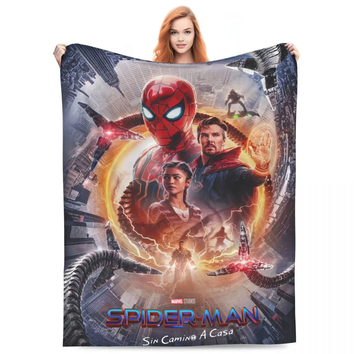 Одеяло Человек-паук супертеплый плед для дома зимний дорожный офисный диван