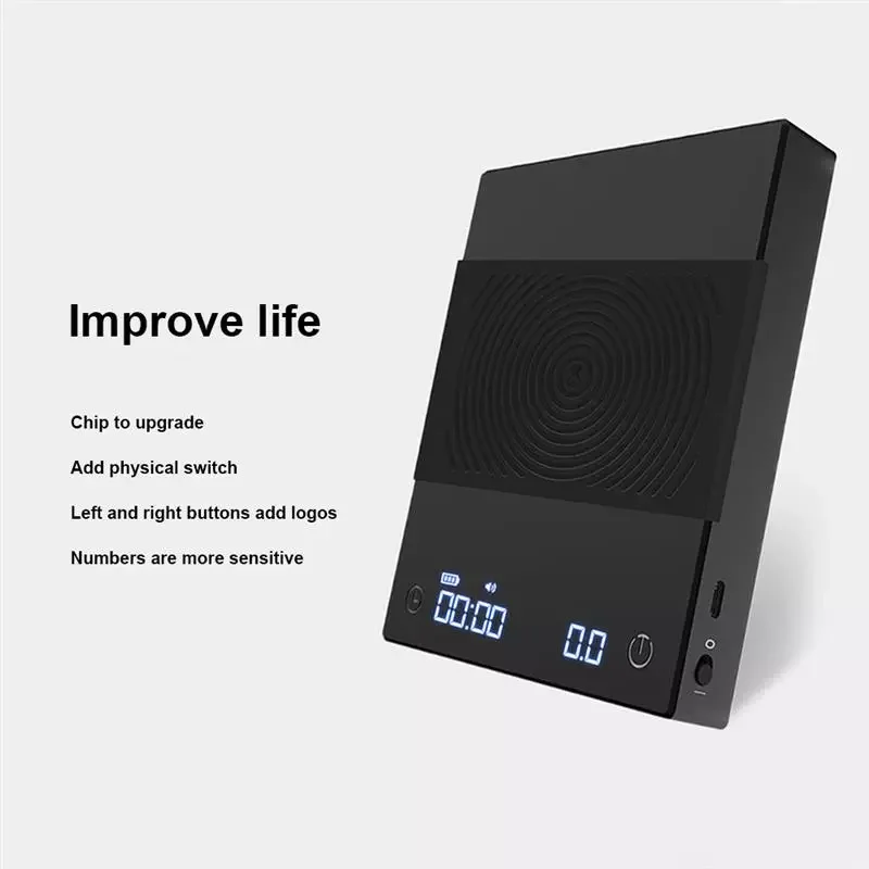 

2022 Black Mirror Basic+ Coffee Scale Digital Food Kitchen Scale Auto Timing Barista Electronic Light Weight Mini Digital Scale