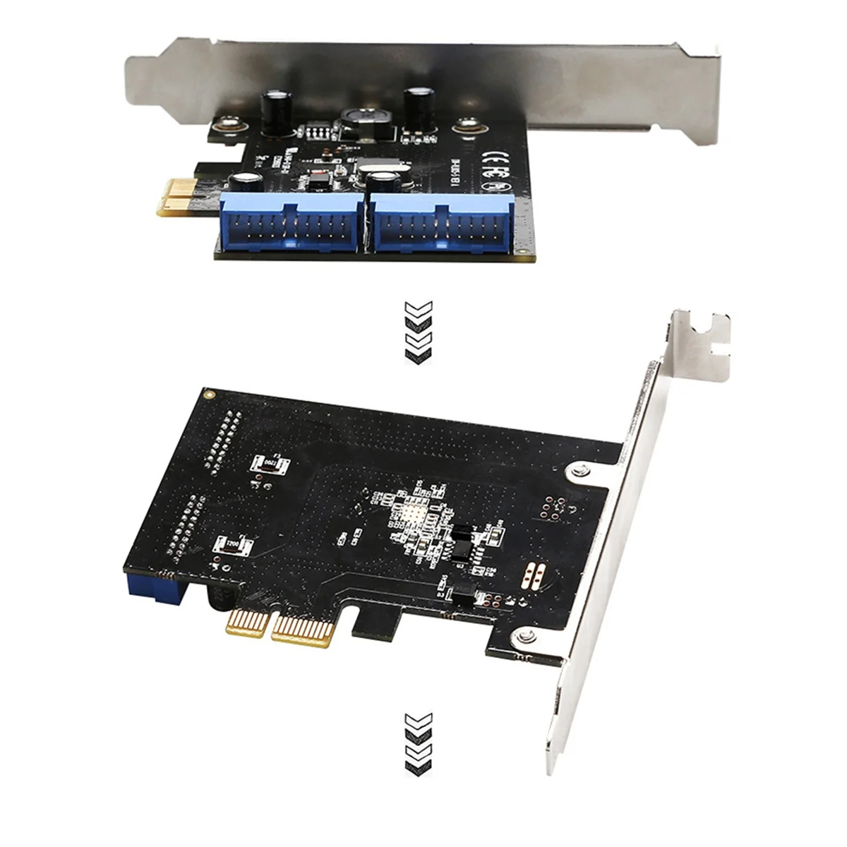 PCI Express USB 3.0 19-контактная карта расширения PCIE 1X на 2 порта 3 19-контактный адаптер