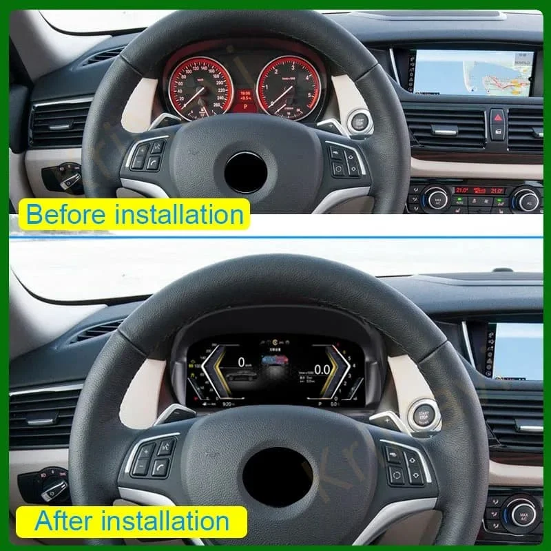 Цифровая приборная панель для BMW X1 E84 2006-2015, ЖК-спидометр, приборная панель, одометр, 10-дюймовый HD-экран, Carplay, Plug-and-Play (art.: 3920da2258cdc) - 3920da2258cdc
