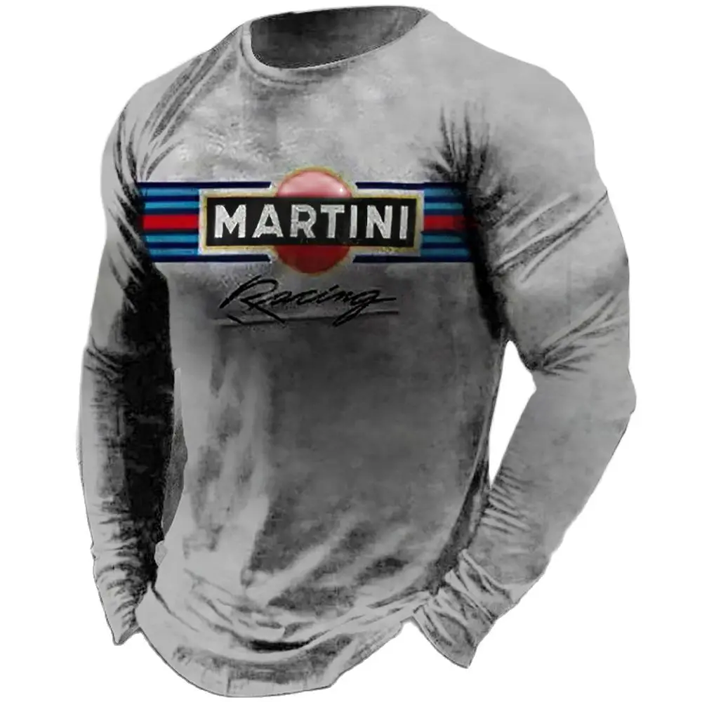 

Vintage Long Sleeve T-shirts For Men Spring Autumn Imitation Cotton Loose Crew Neck Casual Tops Oversized T Shirts Men Clothing