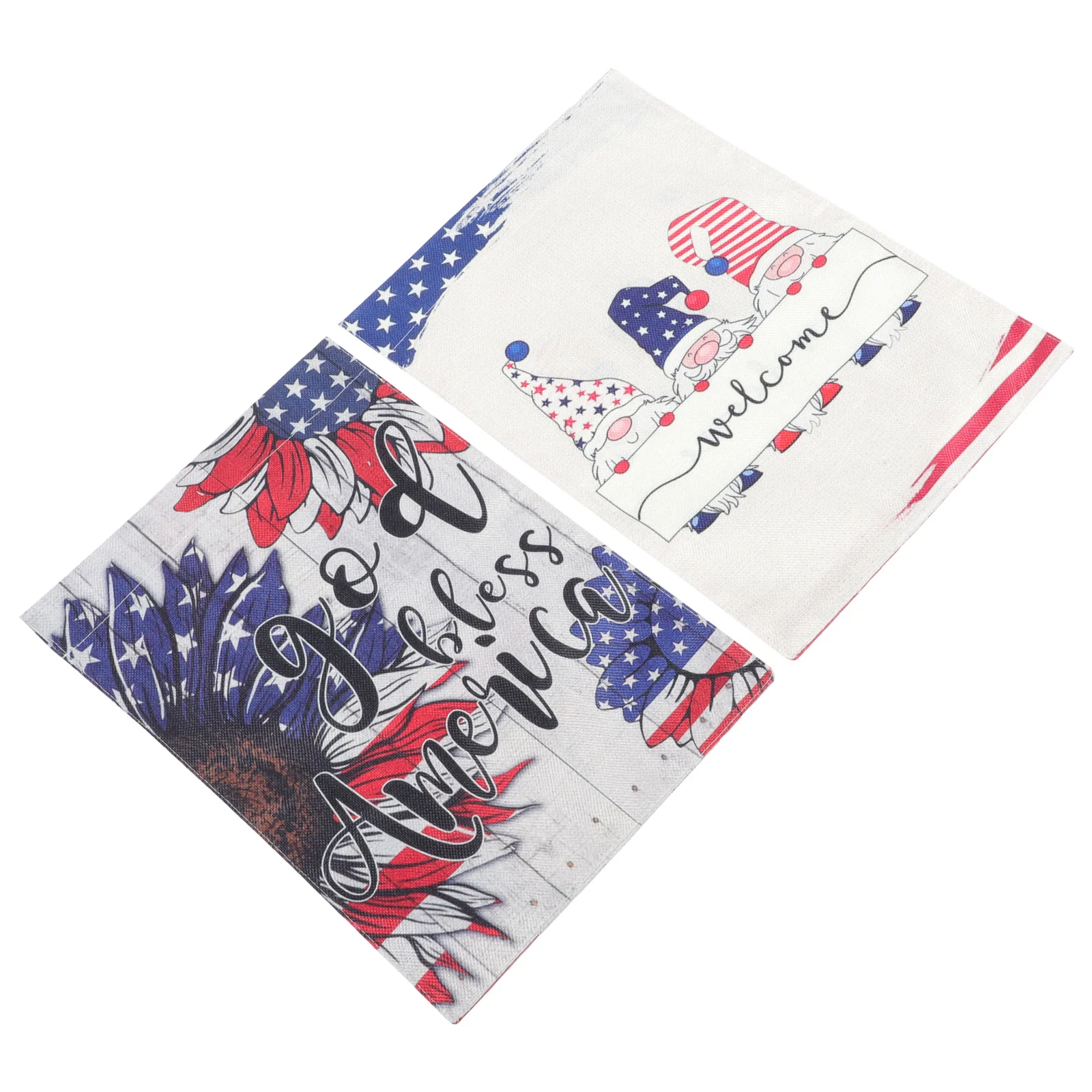 

2pcs Outdoor Garden Yard Flags Independence Day Celebration Banners Yard Flags