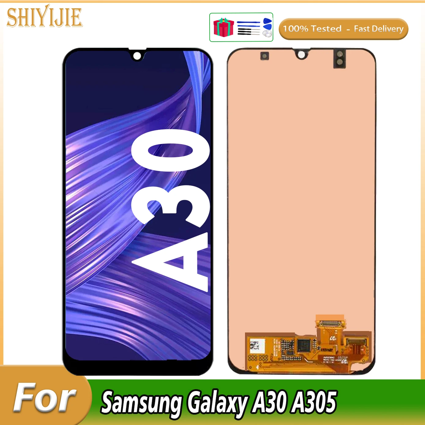100% протестированный ЖК-дисплей для Samsung GALAXY A30 A305/DS A305FN A305G A305GN A305YN, ЖК-дисплей с сенсорным экраном и дигитайзером в сборе