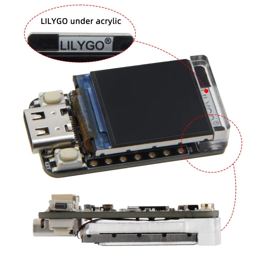 LILYGO® T-QT V1.1 or Pro ESP32-S3 GC9107 0.85 Inch LCD Display Module Development Board WIFI Bluetooth Full Color 128*128 Screen