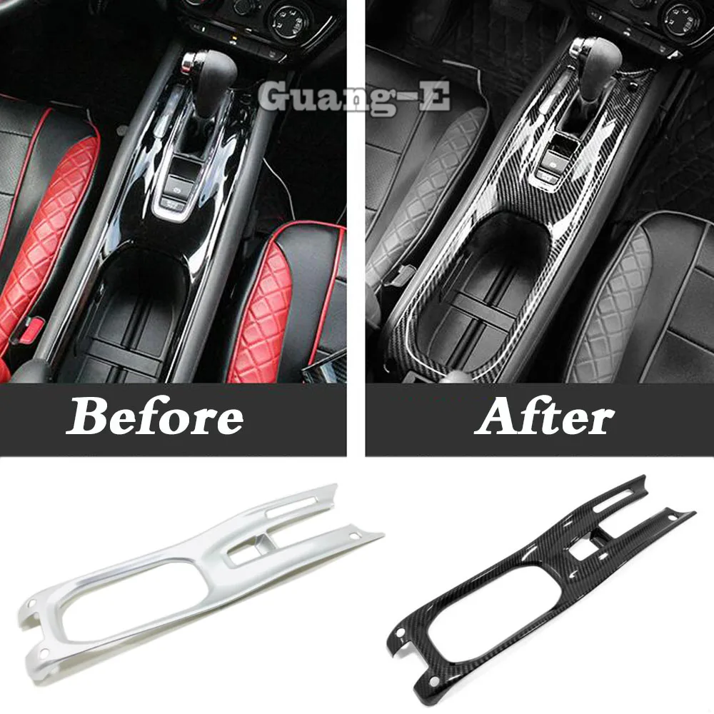 

Car Cover ABS Carbon Inner Shift Stall Paddles Cup Switch Knob Frame Lamp Trim for Honda HR-V HRV Vezel 2014 2015 2016 2017 2018
